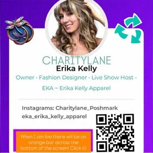 Erika Kelly @Charitylane Live Flyer 8/8/88 ☮️♾️💟 🥞🥞🥞